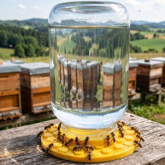 Abreuvoir pour abeilles pour grand bocal diamètre 175