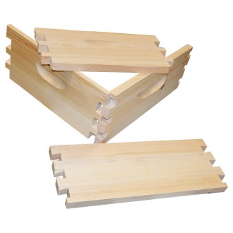 Hausse Langstroth Original 1/1 (232 mm) - 10 cadres - assemblage à queue d'aronde - en kit