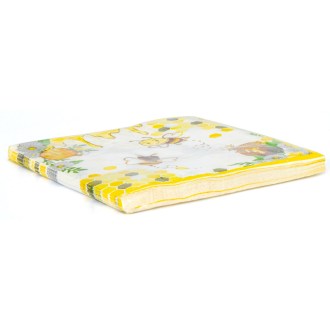 Serviettes en papier « Abeille avec miel et rayons » - 20 pièces