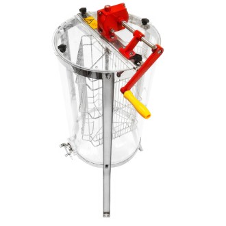 Extracteur de miel Mellarius ProLine transparent 3 cadres manuel avec grande manivelle P40