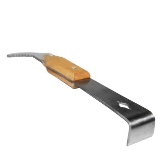 Écarteur apicole Swiss Biene, grand en acier inoxydable avec manche en bois 26 cm