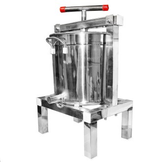 Pressoir manuel avec récipient pour miel et fruits - inox - 10 l