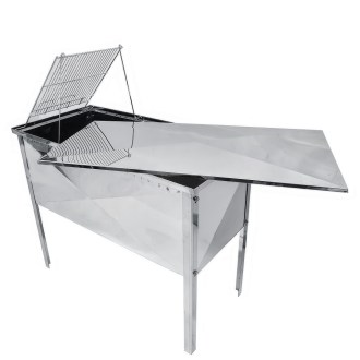 Table à désoperculer Mellarius avec couvercle - 100 cm