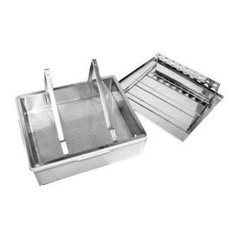 Plateau de désoperculation ApiNord - inox - avec support pour 1 cadre.