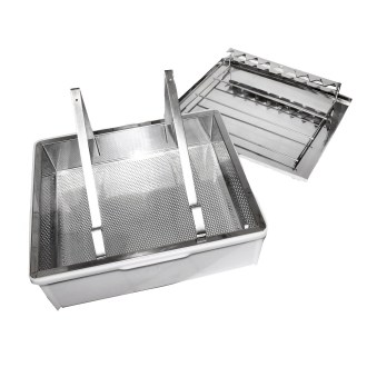 Plateau de désoperculation ApiNord - inox - avec support pour 1 cadre.