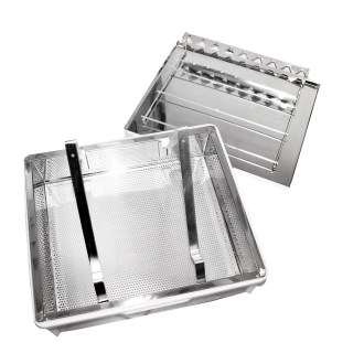 Plateau de désoperculation ApiNord - inox - avec support pour 2 cadres