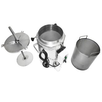 Fondoir à cire avec presse 35l - électrique 230 V