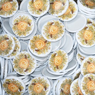 Couvercle pour pot TO 82 - Abeilles, tilleul et miel 700 pcs - carton complet - HOJ1