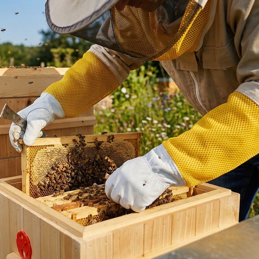 Gants d'apiculture - avec ventilation - taille : S-XXL