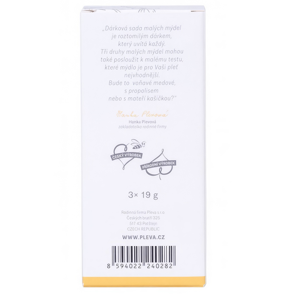 Coffret cadeau de savons Pleva 3x20g