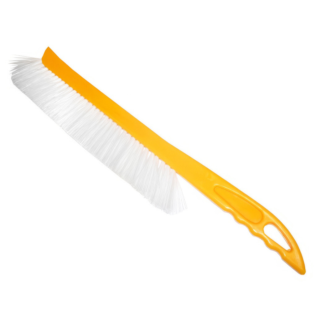 Brosse à abeilles - jaune, poils blancs, allemande - grande