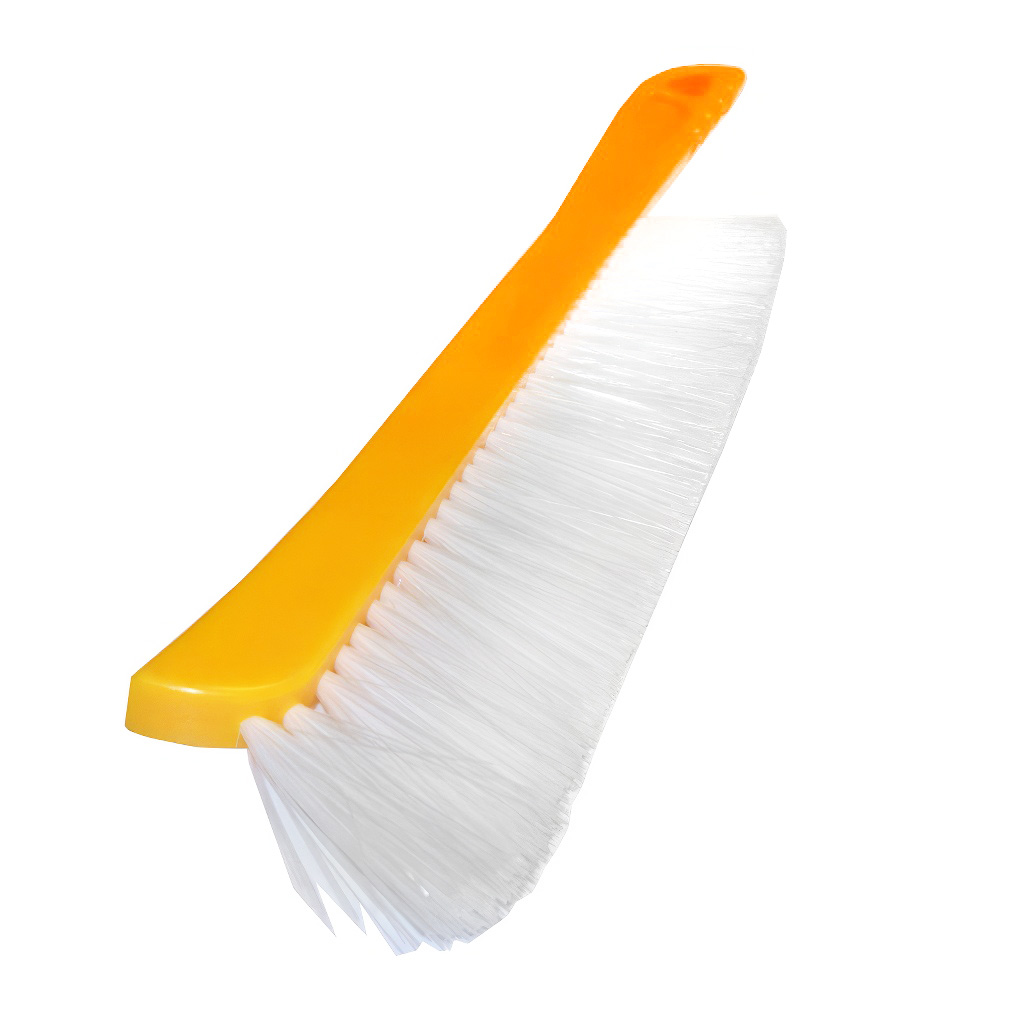 Brosse à abeilles - jaune, poils blancs, allemande - grande