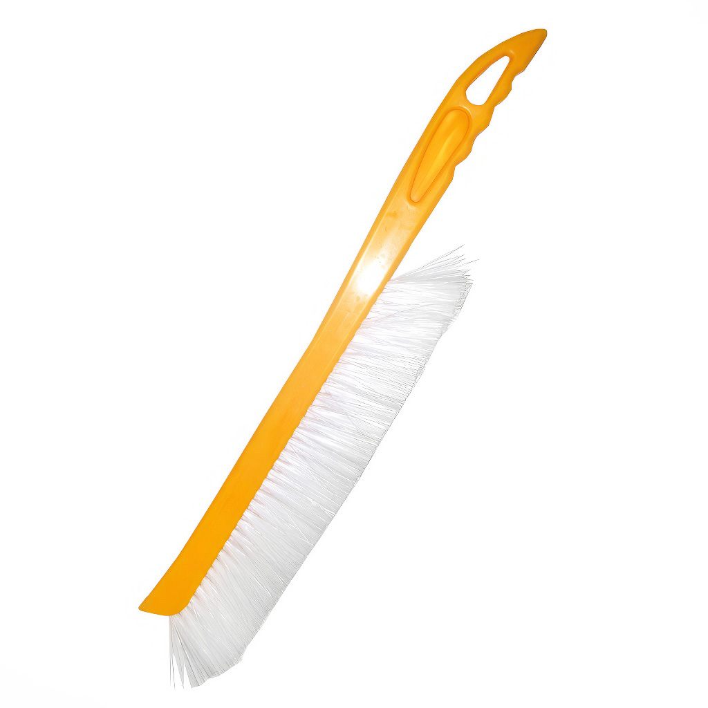 Brosse à abeilles - jaune, poils blancs, allemande - grande