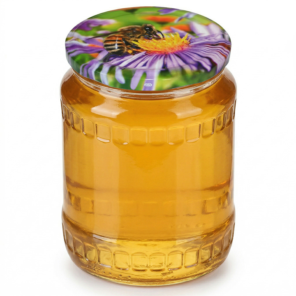 Couvercle pour pot TO 82 - Fleur violette - HO19