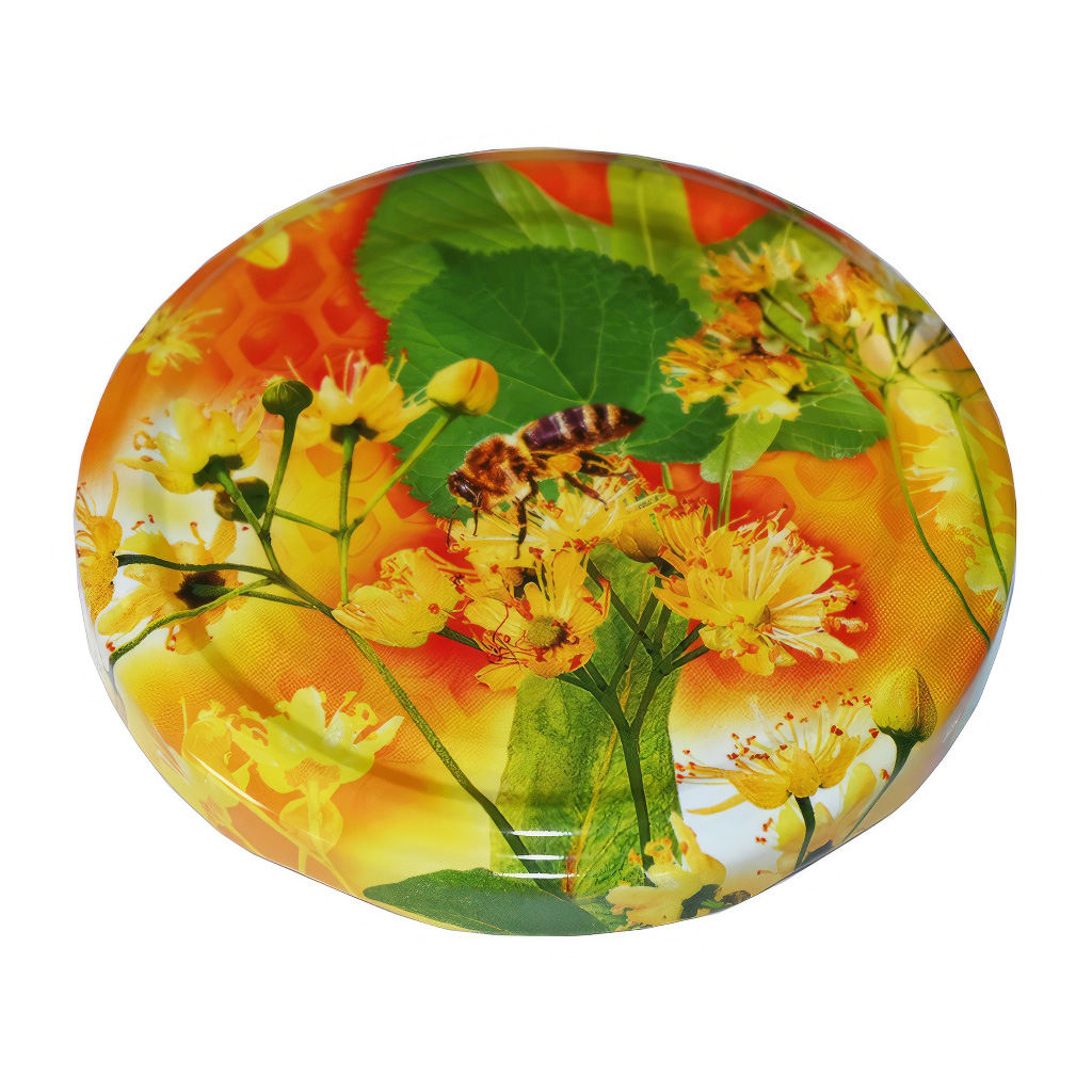 Couvercle pour bocal TO 82 - abeille sur tilleul - HO9
