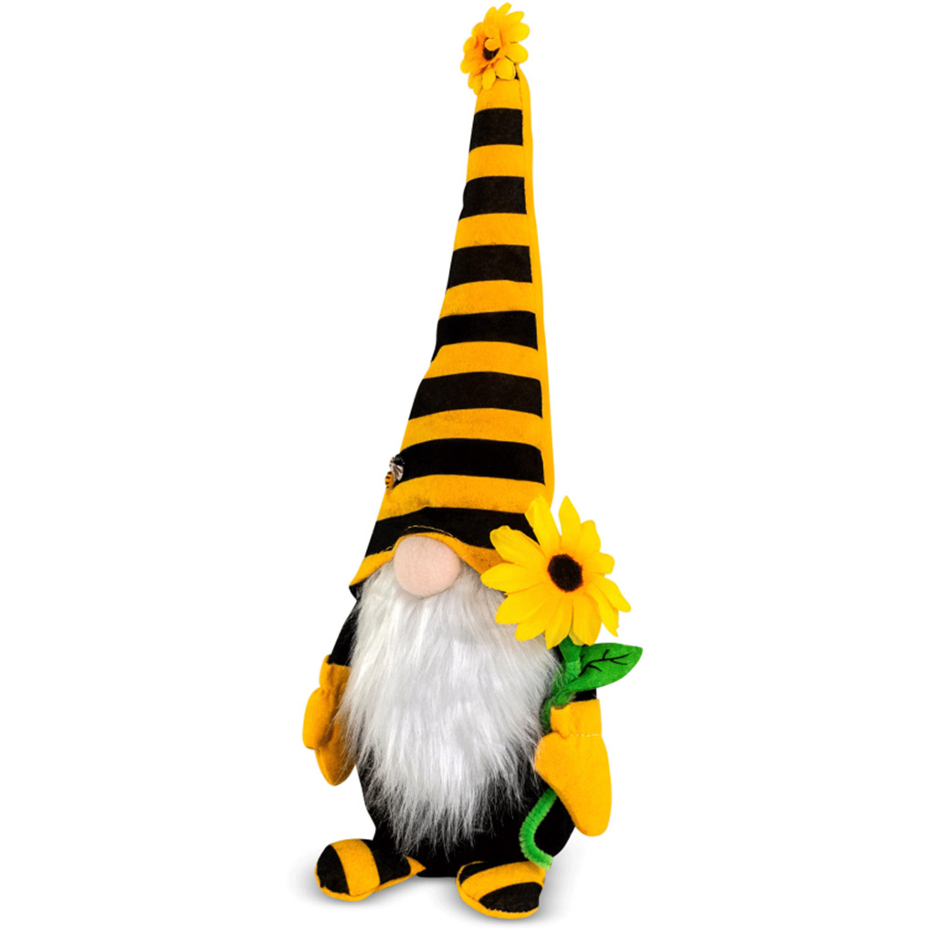 Nain abeille en peluche 38 cm – BienoSpass avec barbe fournie