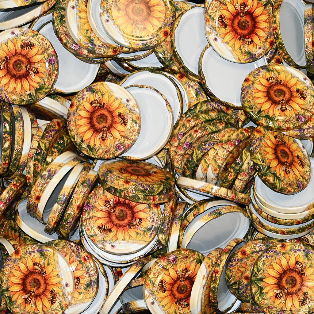 Couvercle pour pot TO 82 - Tournesol peint 700 pcs - carton complet - HOJ4