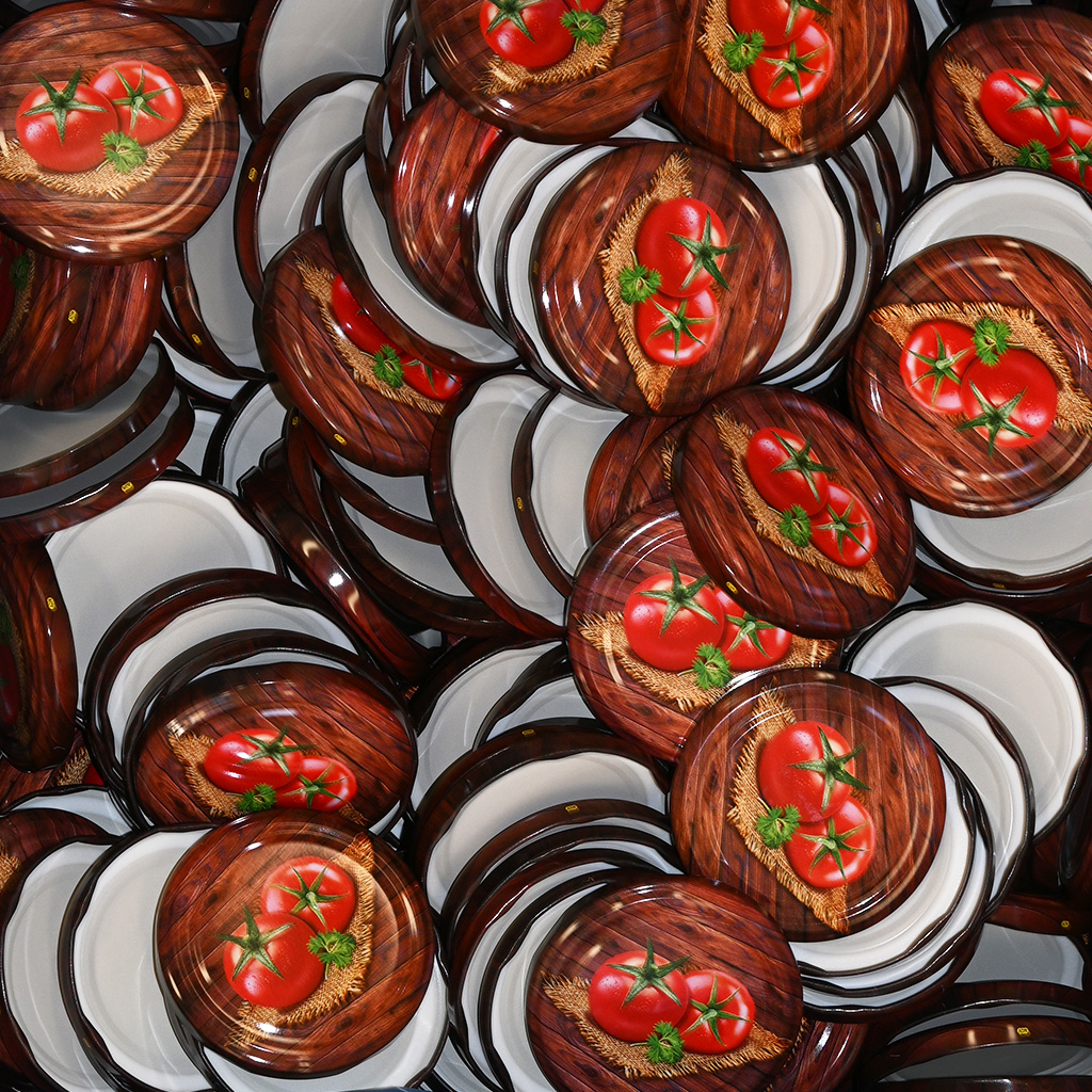 Couvercle de conservation pour pot TO 82 - RTS - Tomates - 700 pcs - carton complet